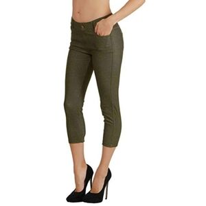 Jean Look Cotton Blend Jeggings Tights Slimming